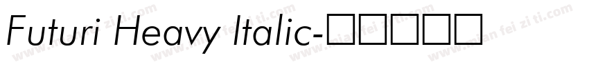Futuri Heavy Italic字体转换
